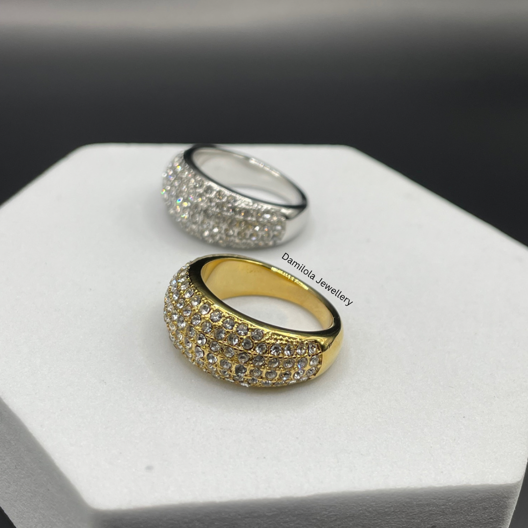 Diamanté Glow Ring