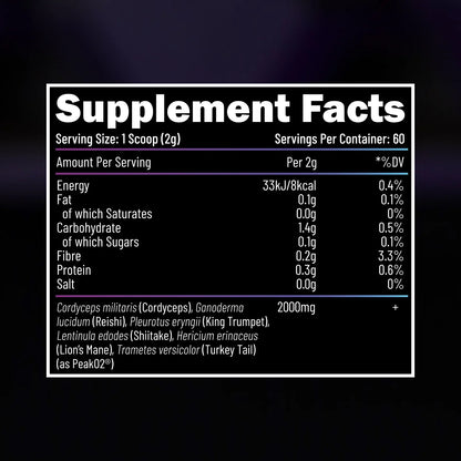 Efectiv Nutrition PeakO2® Mushroom Blend 120g