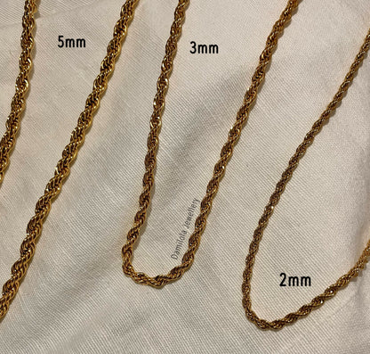 Gold/Silver Classic Rope Chain