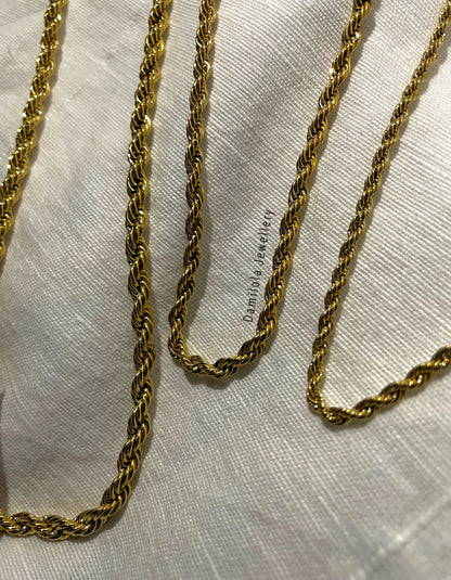 Gold/Silver Classic Rope Chain